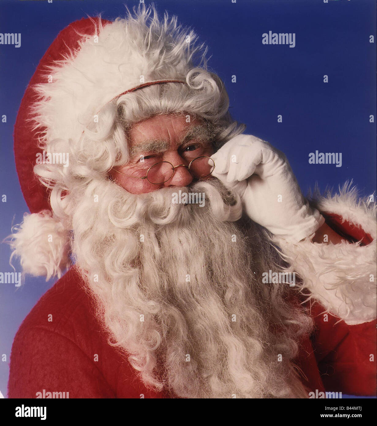 Vater Weihnachten Weihnachten Weihnachtsmann circa 1990 Stockfoto