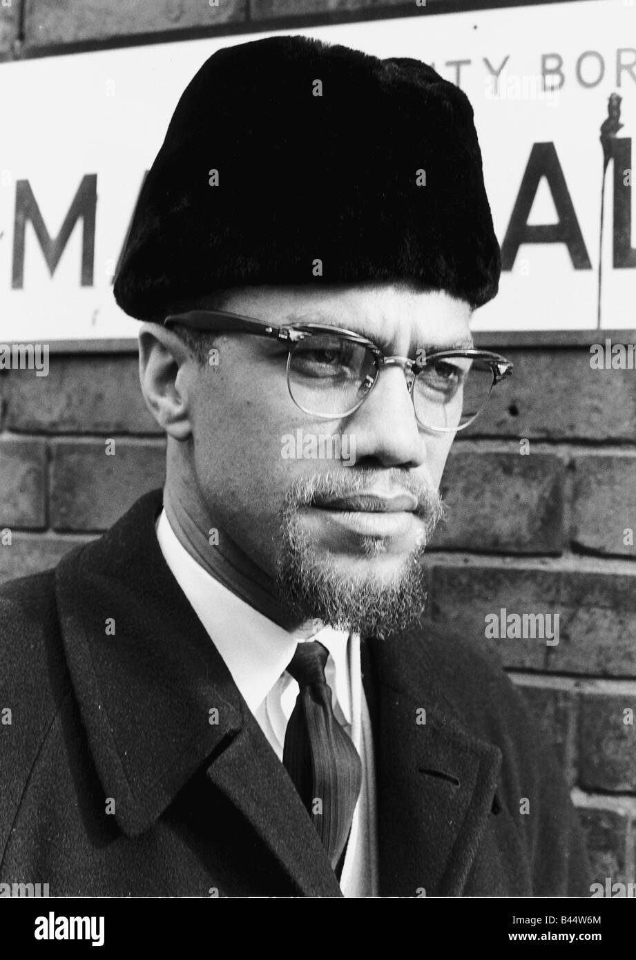Malcolm X konvertiert muslimischen und ehemaliger Sprecher der Nation of Islam-Bewegung besucht Smethwick Stockfoto