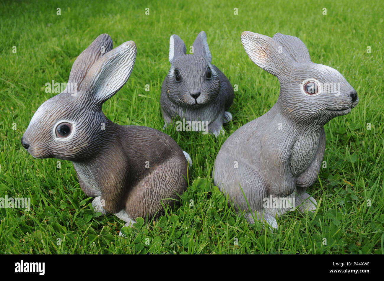 3 Kaninchen Spielzeug Stockfoto