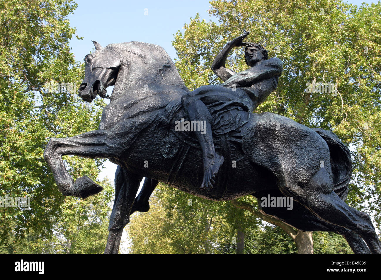 Skulptur körperliche Energie von George Frederick Watts RA (1817-1904) Kensington Hyde Park London UK Stockfoto