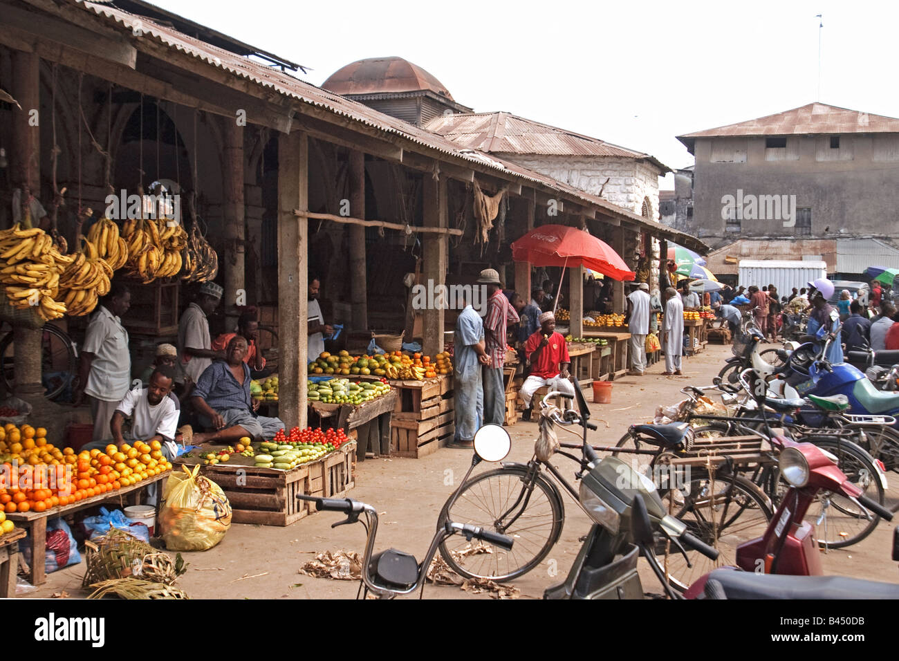 Zentralmarkt in Stone Town Sansibar Tansania Stockfoto