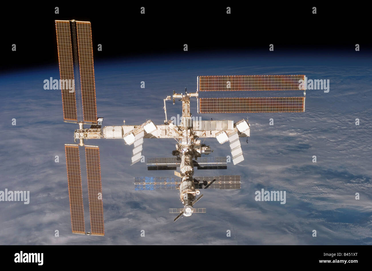 Internationalen Raumstation ISS und Erde STS-116 19. Dezember 2006 Stockfoto