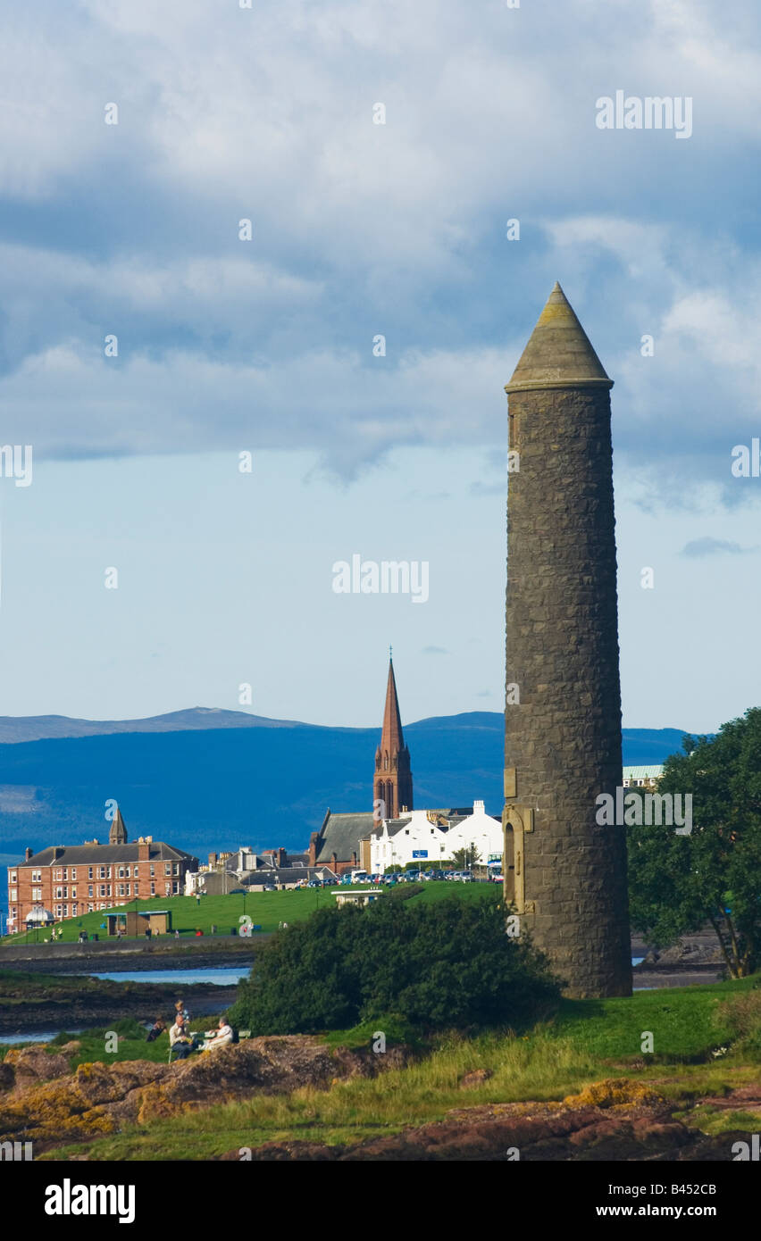 Pencil Point Denkmal zu Ehren der Schlacht von Largs 1263. Schottland und Norwegen kämpften einen ergebnislosen Kampf hier. Stockfoto