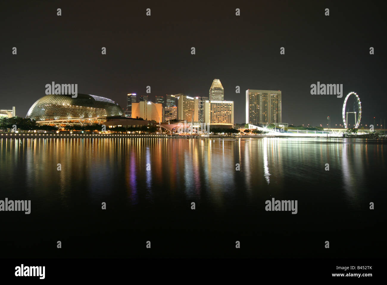 Skyline von Marina Bay, Singapur Stockfoto
