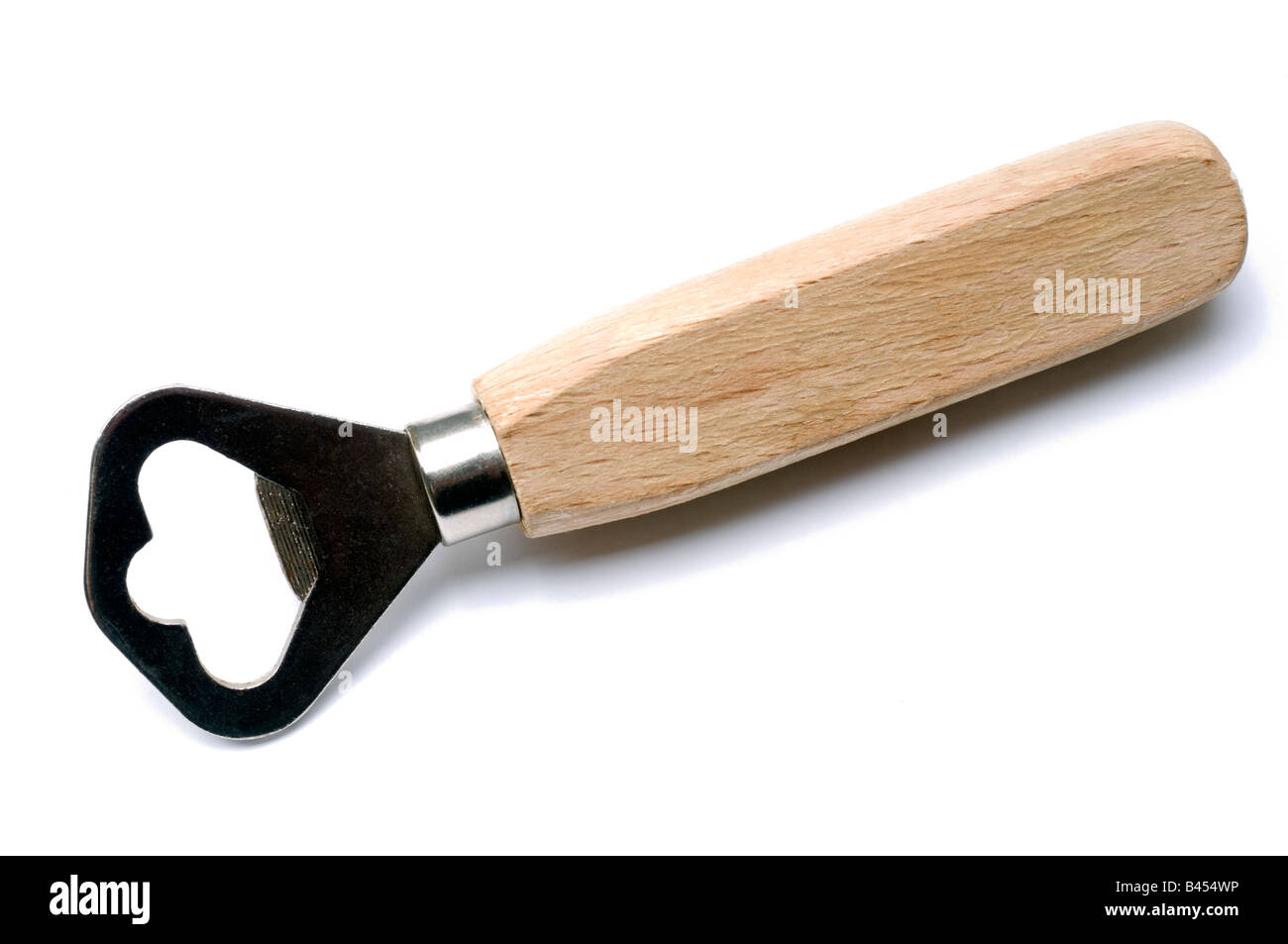 Aus Holz behandelt Flaschenöffner Stockfoto