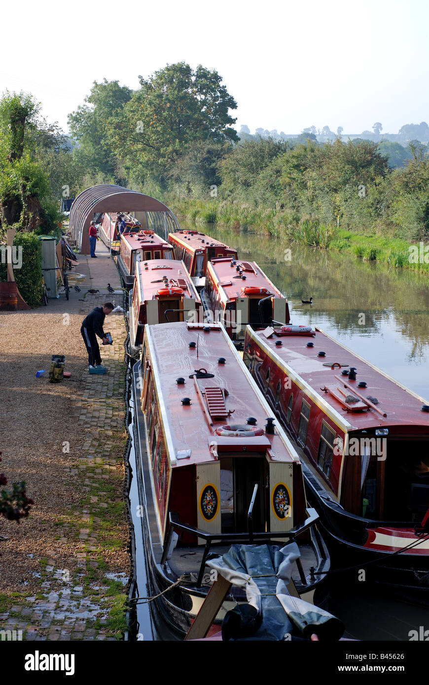 Ashby Kanal bei Stoke Golding Wharf, Leicestershire, England, UK Stockfoto