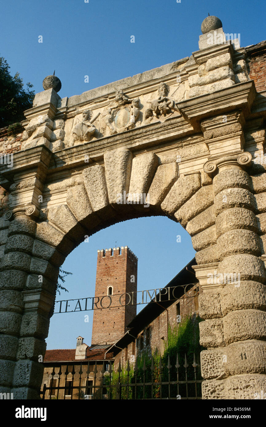 Vicenza Italien Teatro Olimpico von Palladio entworfen Stockfoto