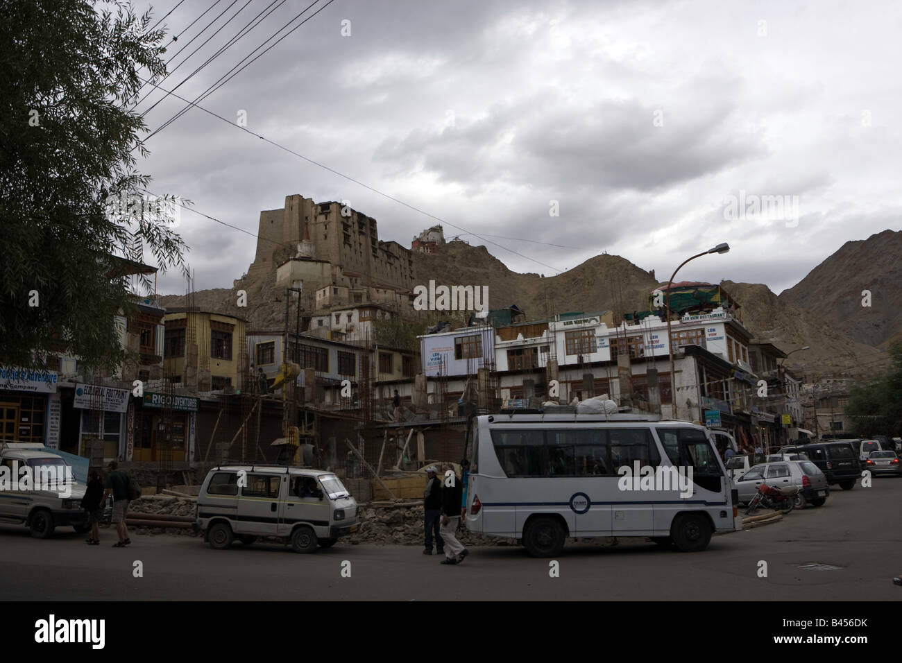 Straße in Leh, Ladakh Stockfoto