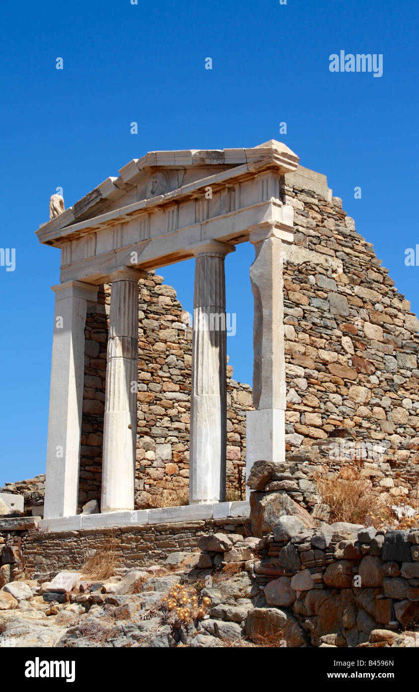 Der Tempel der Isis-Delos-Cyclades-Griechenland Stockfoto