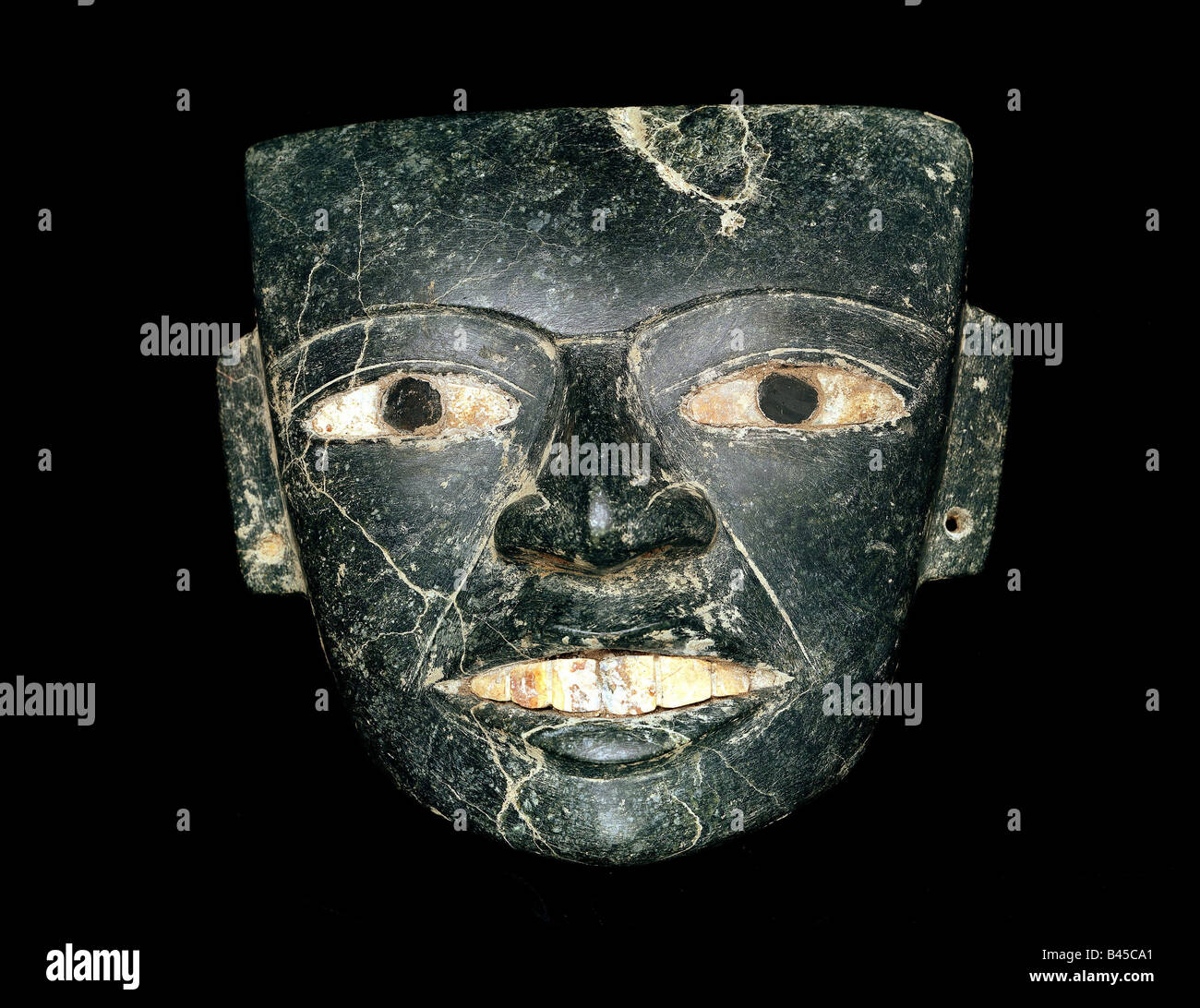 Bildende Kunst, mesoamerikanischen Zivilisationen, Tod Maske von Teotihuacan, Mexiko, 400 - 650 AD, Klassik,, Artist's Urheberrecht nicht gelöscht werden Stockfoto