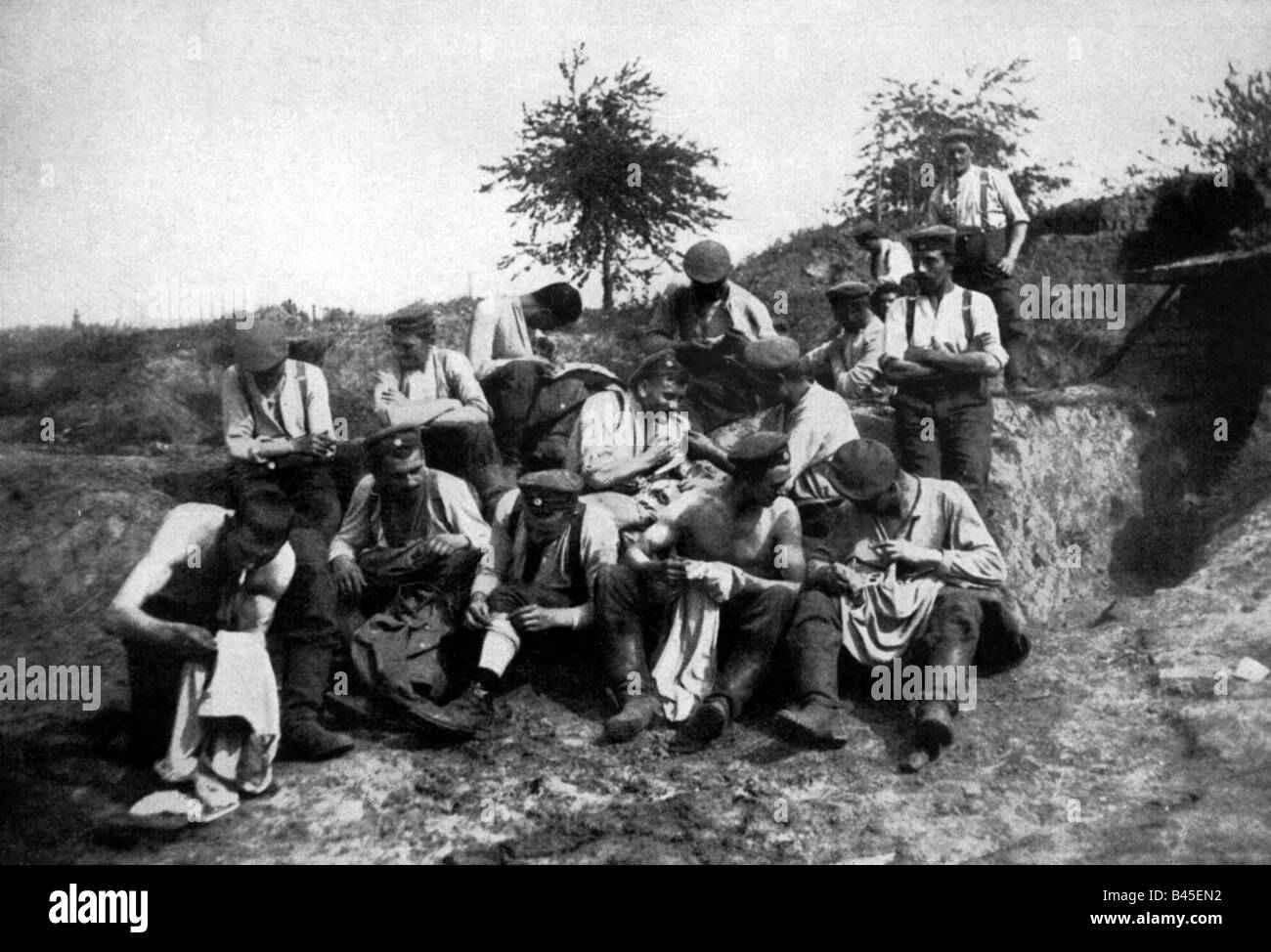 Veranstaltungen, ersten Weltkrieg / WWI, Westfront, deutsche Soldaten