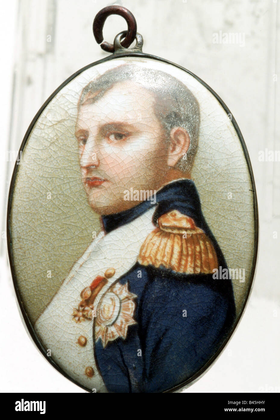 Napoleon I., 15.8.604 - 5.5.181, Kaiser von Frankreich 2.12.1804 - 22.6.1815, Porträt, Miniatur, Porzellan, 19. Jahrhundert, Stockfoto