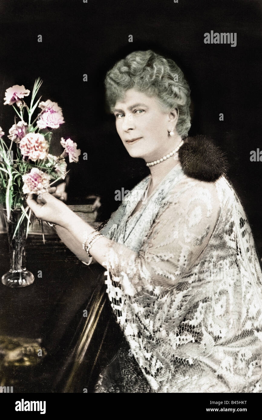 Mary, 26.5.1867 - 24.3.1953, Queen Consort of Great Briatin and Northern Ireland 6.5.1910 - 20.1.1936, Portrait, farbige Fotopostkarte, 1920er Jahre, von E.O. Hoppe, London, Stockfoto