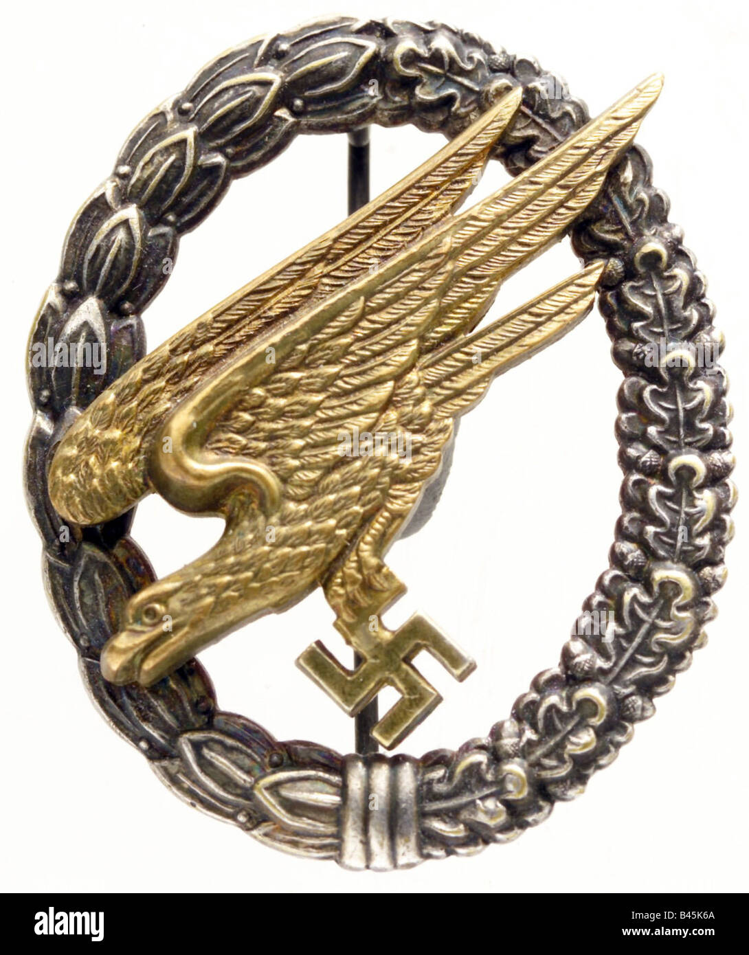 Dekorationen, Deutschland, Drittes Reich, Wehrmacht, Luftwaffe, Fallschirmspringerabzeichen, eingeführt am 5.11.1936, Zweiter Weltkrieg, Paratroups, Dekoration, Stockfoto