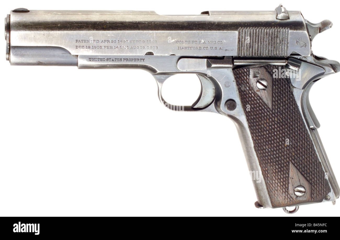 Waffen, Schusswaffen, Pistolen, Colt Typ 1911, Kaliber .45, US Army ...