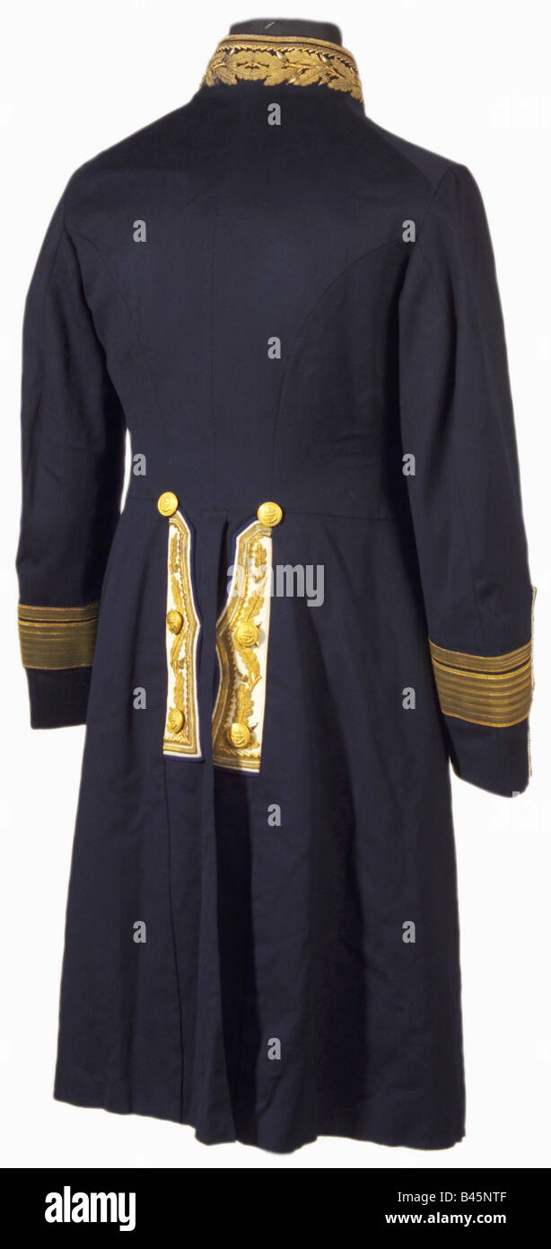 Militär, Uniformen, Deutschland, Uniform von Rear Admiral Max Köthner (100-1933), Kleid, 1900er, Kaiserliche Marine, 20. Jahrhundert, Stockfoto
