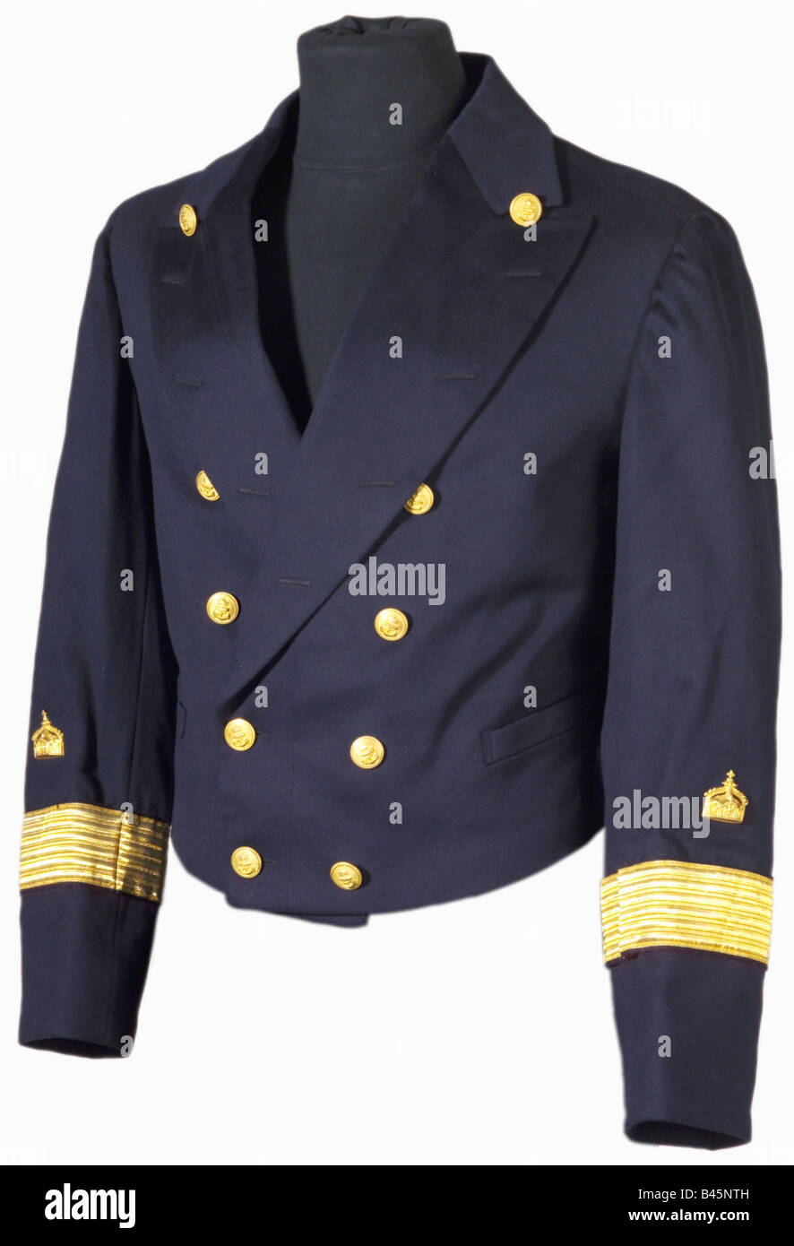 Militär, Uniformen, Deutschland, Uniform von Rear Admiral Max Köthner (100-1933), Jacke, 1900er, Kaiserliche Marine, 20. Jahrhundert, Stockfoto