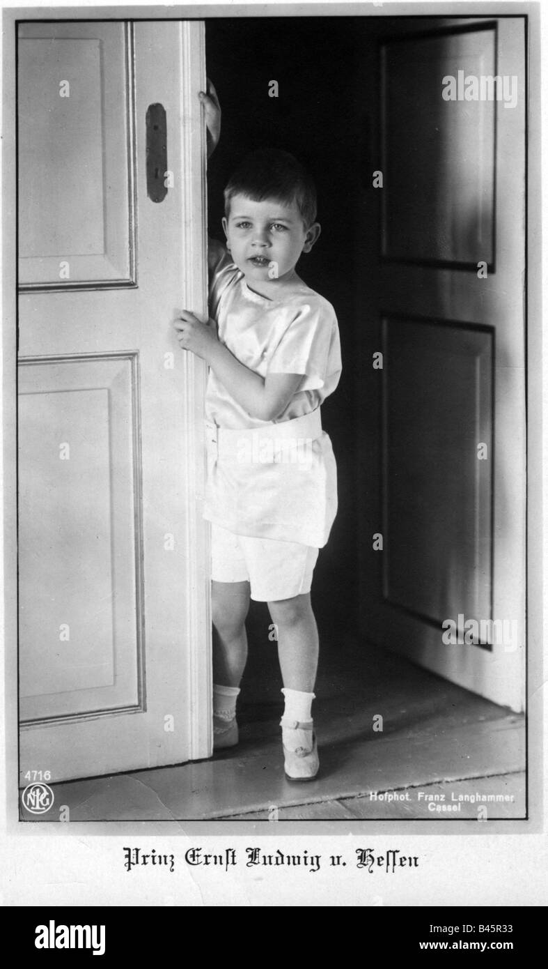 Louis, 8.11.1908 - 30.5.1968, Prinz von Hessen und von Rhinel, als Kind, in voller Länge, Postkarte, Franz Langhammer, Kassel um 1913, Stockfoto