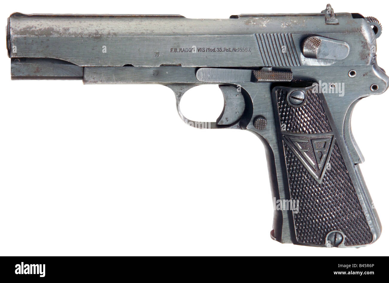 Waffen/Waffen, Schusswaffen, Pistolen, Pistole Radom VIS 35, Kaliber 9 mm Parabellum, Pistole P 35 (p) der Bundeswehr 1940 - 1944, P35, P-35, 1935, Waffe, Schusswaffe, 20. Jahrhundert, Zweiter Weltkrieg, 2. Weltkrieg, Stockfoto