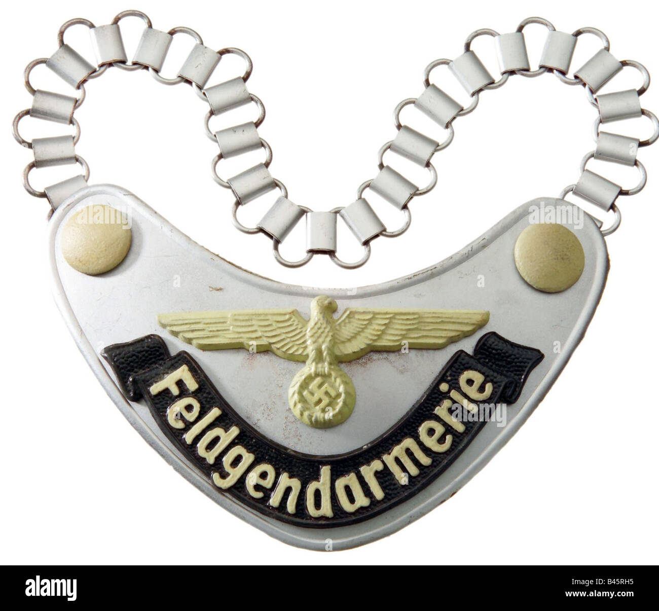 Militär, Uniformen, Deutschland, Armee, Militärpolizei, Gorget, 1935 - 1945, Wehrmacht, 20. Jahrhundert, Stockfoto