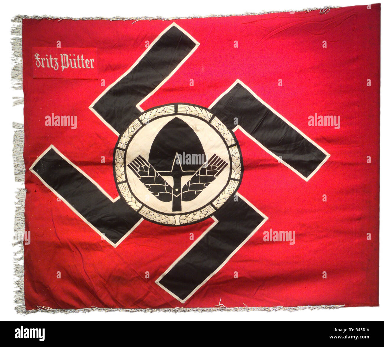 Nationalsozialismus/Nationalsozialismus, Organisationen, Deutscher Arbeitsdienst, Flagge, 1930er, 30er Jahre, Nazi-Deutschland, Drittes Reich, Reicharbeitsdienst (Rad), Stockfoto