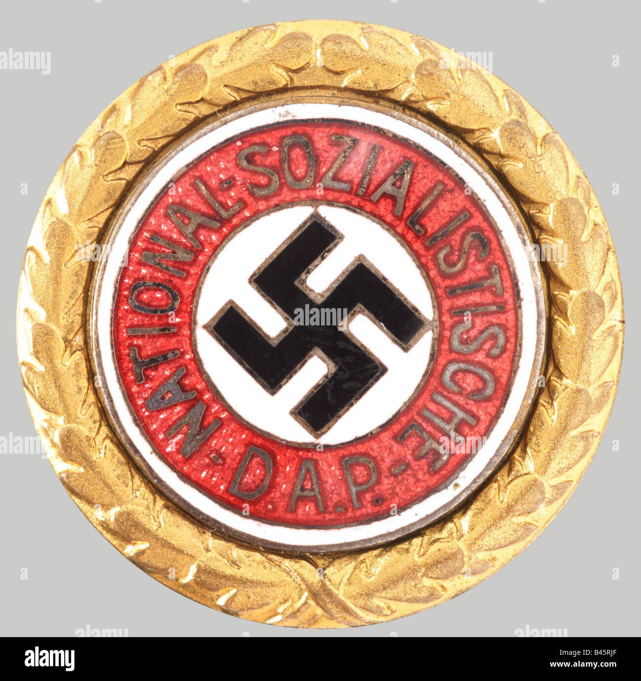 Dekorationen, Nazi-Deutschland, goldene Dekoration der Nationalsozialistischen Arbeiterpartei, 1933 - 1945, nazi-bewegung, nazismus, Hakenkreuz, Drittes Reich, Stockfoto