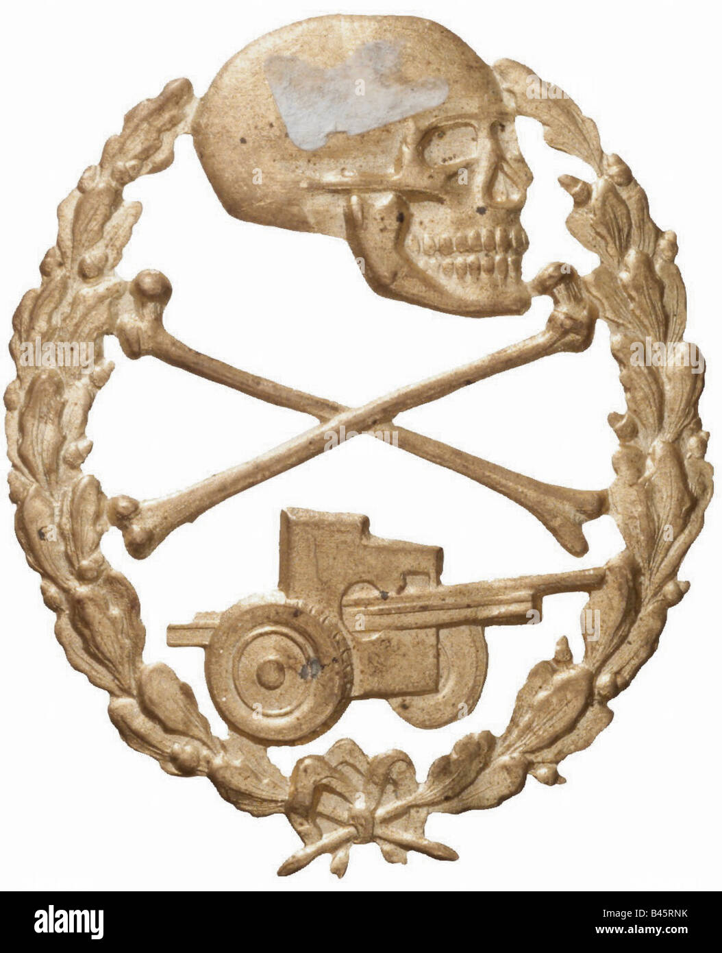 Militär, Deutschland, Uniformen, Abzeichen, Abzeichen der Anti-Tank-Batallion der 250th Infantry Division 1941 - 1944, ('Blaue Division'), Zweiter Weltkrieg, Dekoration, Stockfoto