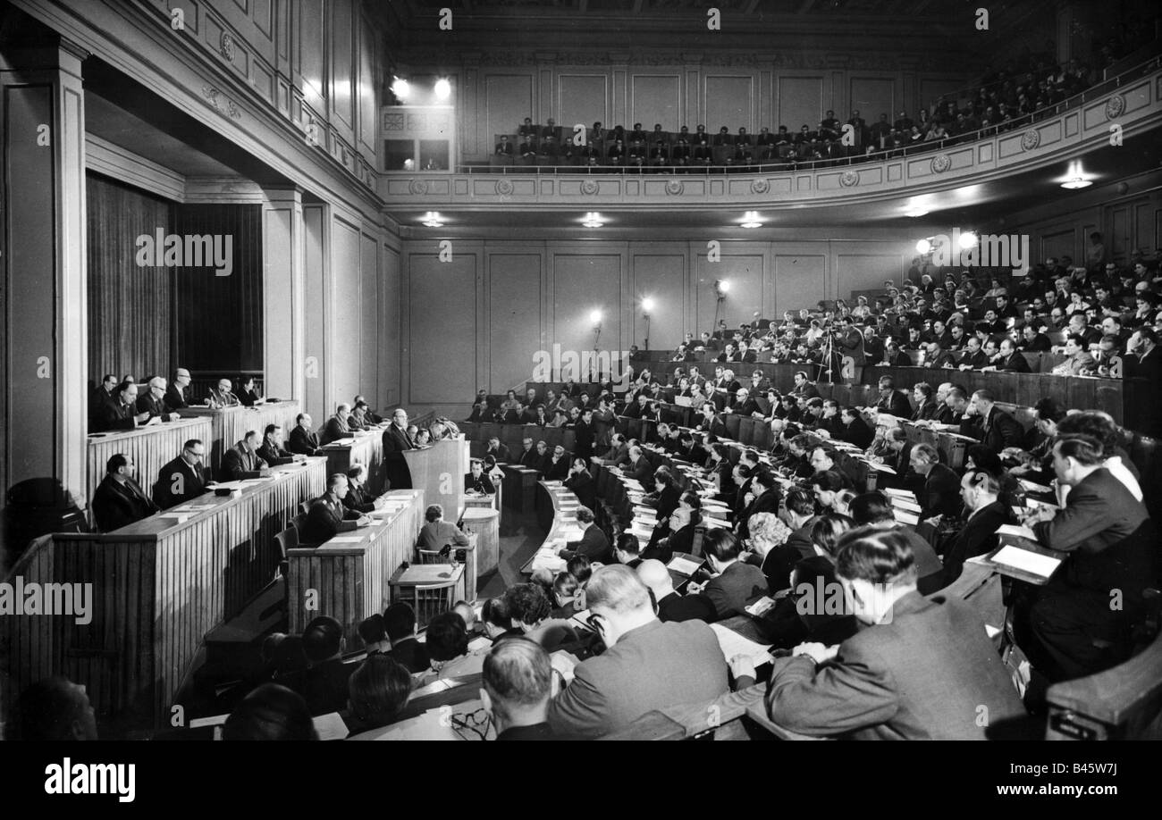 Geografie/Reisen, Deutschland, Politik, Volkskammer, Sitzung, 10.2.1960, Stockfoto