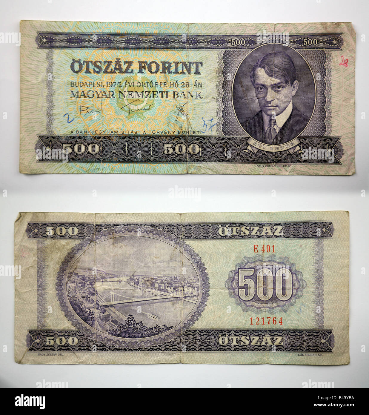 Banknoten aus Ungarn, Florentinus forint Stockfoto
