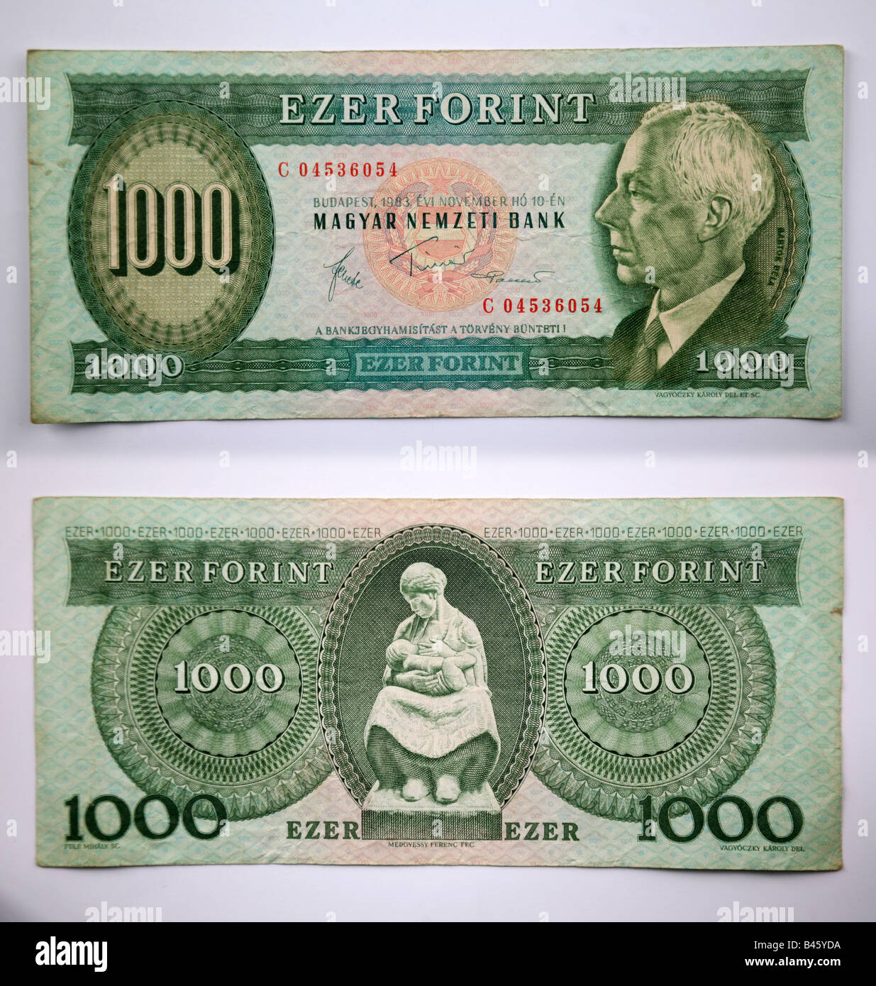 Banknoten aus Ungarn, Florentinus forint Stockfoto
