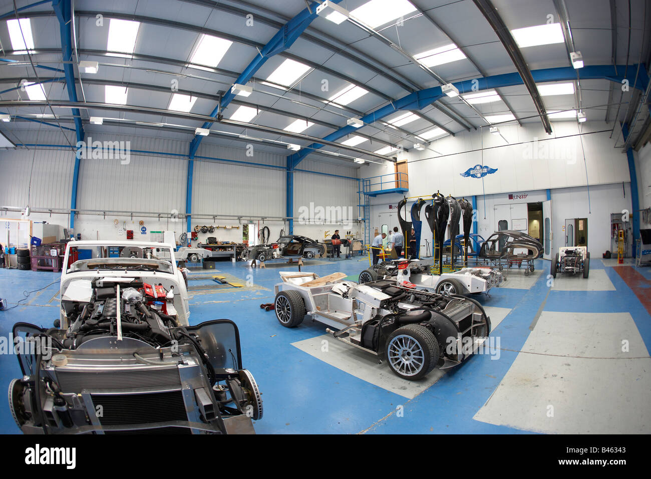 Morgan Autos Fabrik Stockfoto