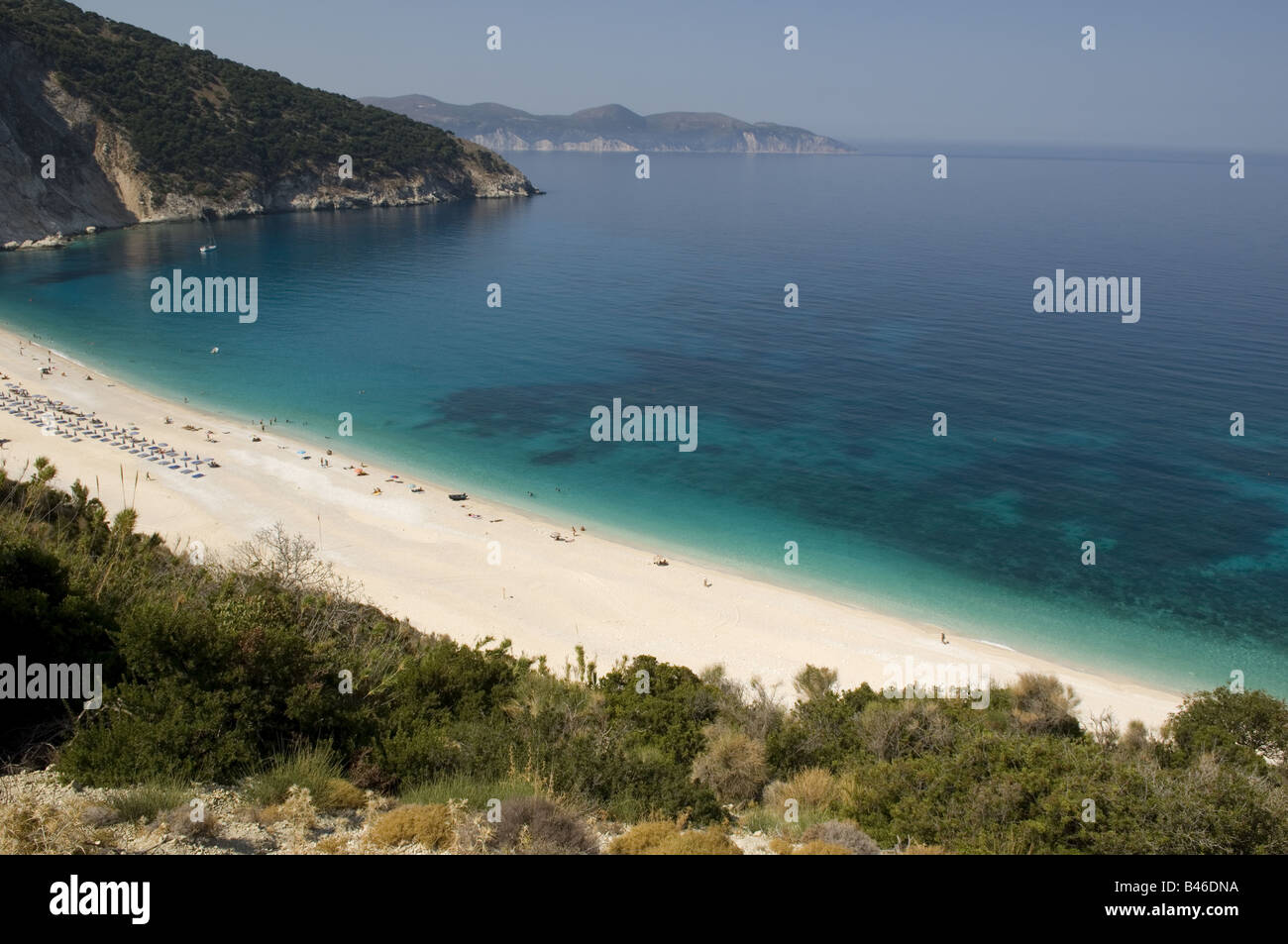 Mirtos (Myrtos) Strand in Kefalonia Griechenland Stockfoto