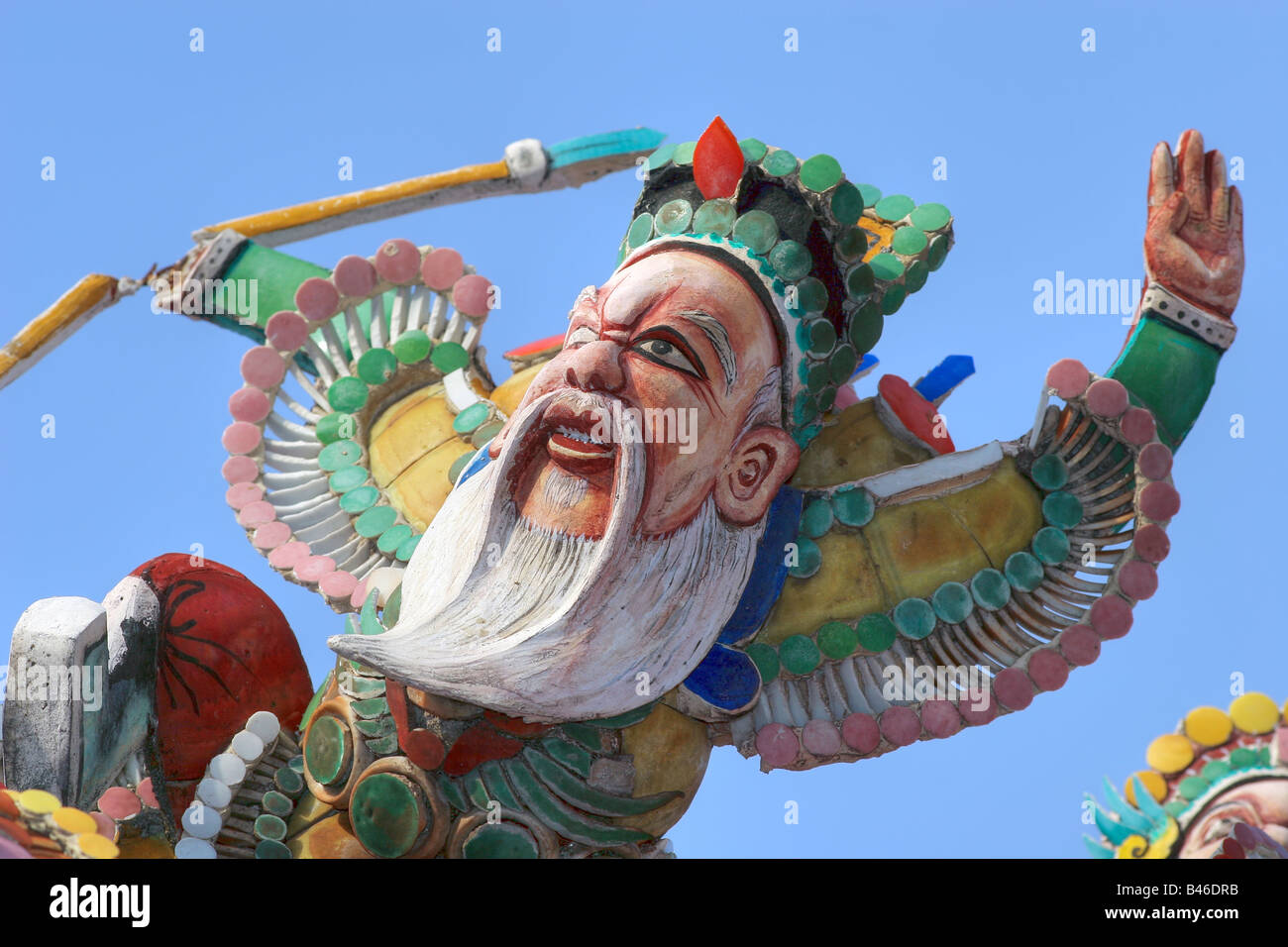Die reich verzierte Cheng Hoon Teng-Tempel der ältesten in Malaysia erstaunliche Skulpturen und Gemälde auf dem Dach Stockfoto