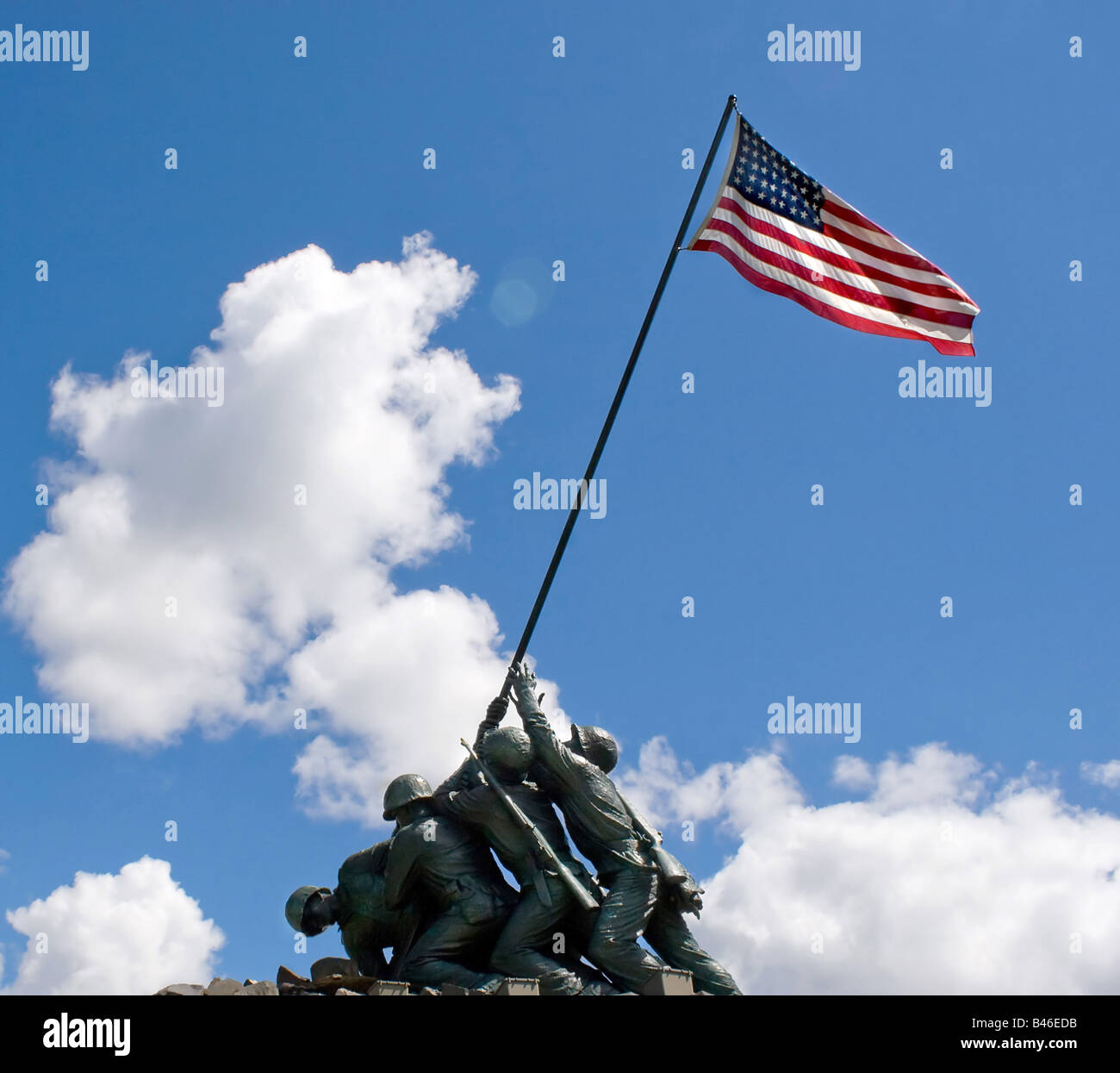 Detail der Iwo Jima Memorial Statue befindet sich in New Britain, Connecticut Stockfoto