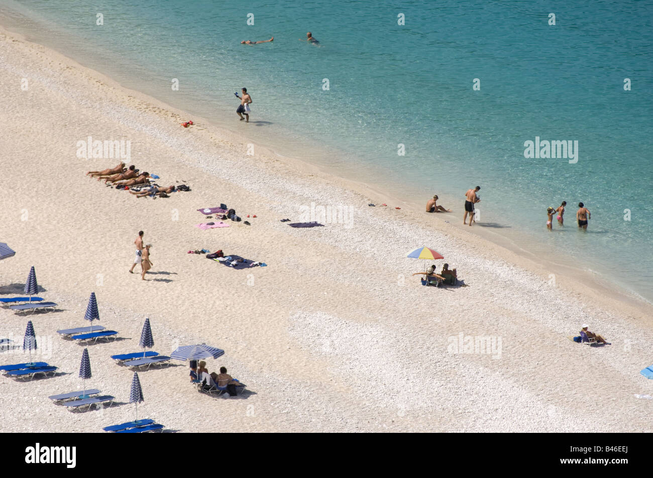 Mirtos (Myrtos) Strand in Kefalonia Griechenland Stockfoto