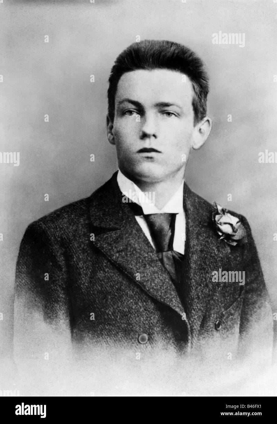 Pieck, Wilhelm, 3.1.1876 - 7.9 1960, deutscher Politiker, im Alter von 19 Jahren, Porträt, 1895, Stockfoto