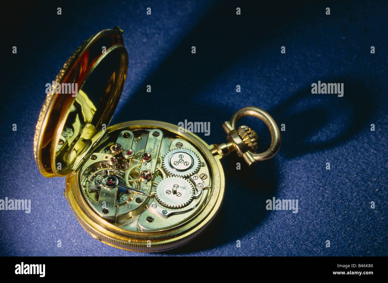Antik Gold Taschenuhr Stockfoto