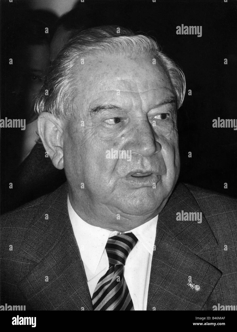 Goppeln, Alfons, 1.10.1905 - 24. 12.1991, deutscher Politiker (CSU), Ministerpräsident von Bayern 11.12.1962 - 7.11.1978, Porträt, 1976, Stockfoto