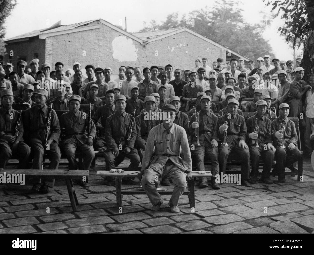 Geographie / Reisen, China, Politik, Anti-kommunistische Soldaten Chiang Kai-sheks Armee in einem chinesischen Gefangenenlager, erfasst der 1960er Jahre Stockfoto