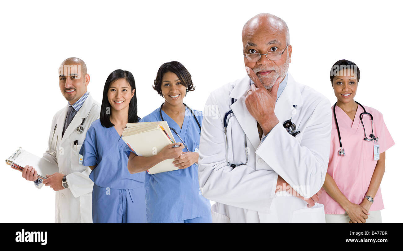 Porträt von Ärzten und Krankenschwestern Stockfoto