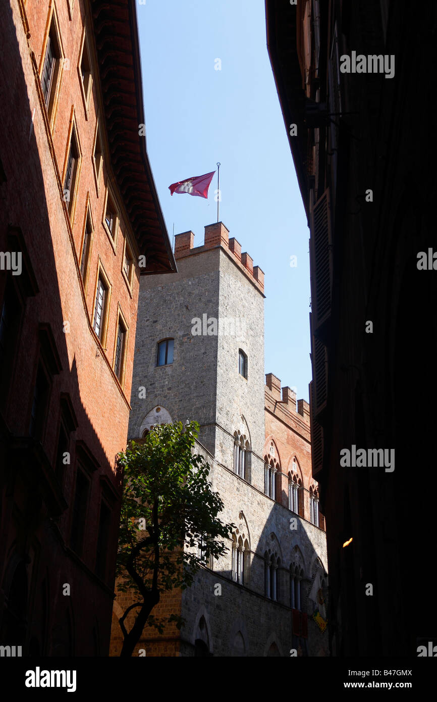 Historische Straßen von Siena, Italien (Italia) Stockfoto