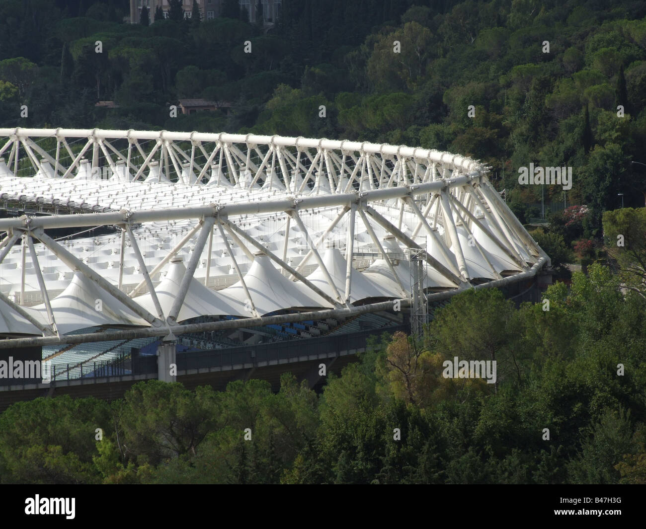 Luftaufnahme Des Olympiastadion Rom Stockfotografie Alamy