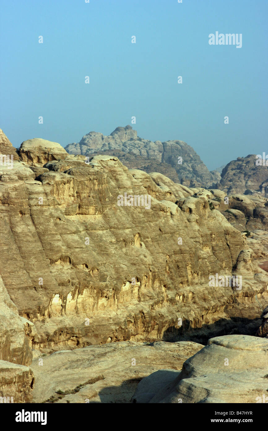 Sonnenuntergang am Wadi Musa, Jordanien Stockfoto