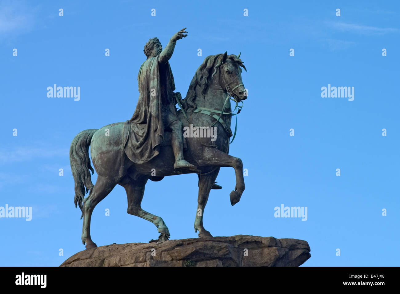 Kupfer-Pferd-Snow-Hill Stockfoto