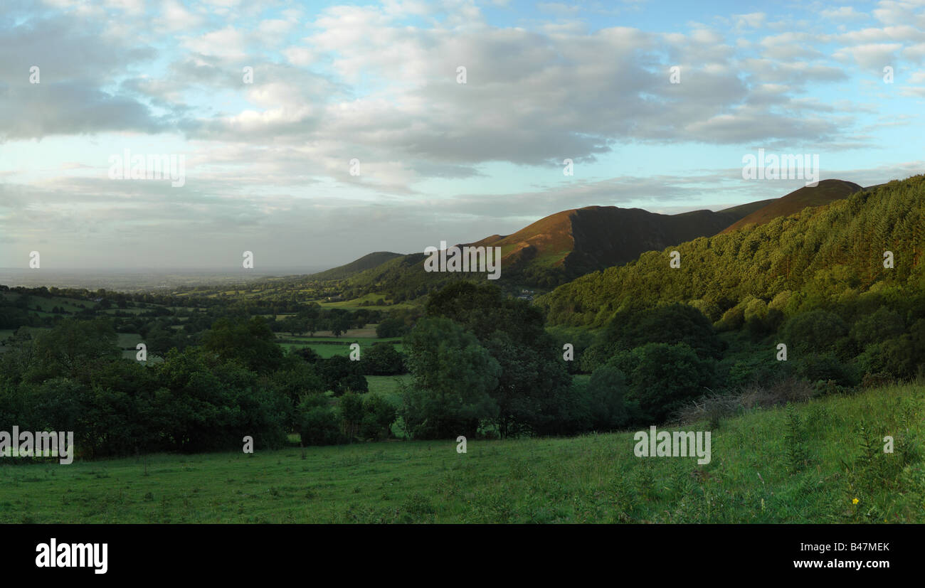 Ein Blick auf die Shropshire Hügel Stockfoto