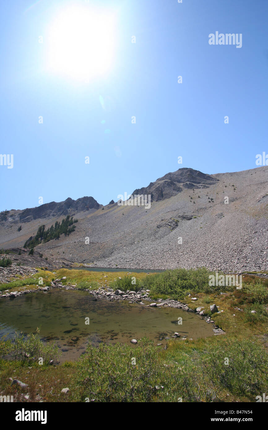See unter Hiram Höchststand in der Carson-Eisberg-Wildnis in Sierra Nevada in Kalifornien Stockfoto