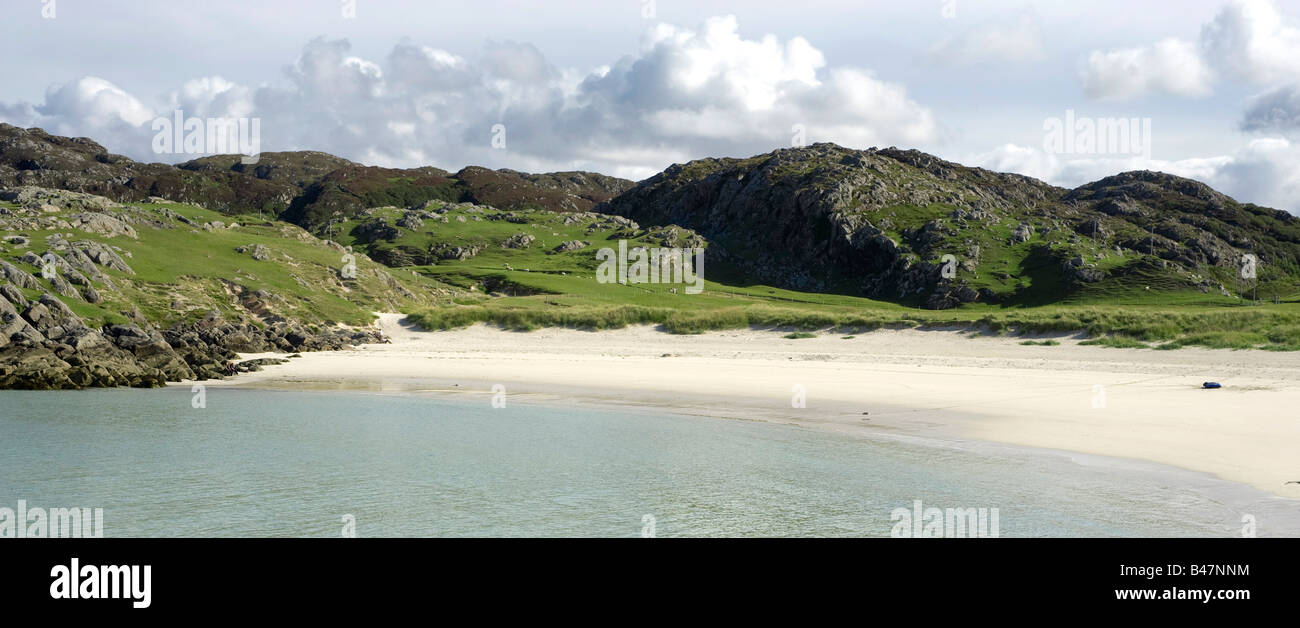 Achmelvich Bay in der Nähe von Lochinver Nordwesten schottischen Highlands Sutherland Scotland UK Stockfoto