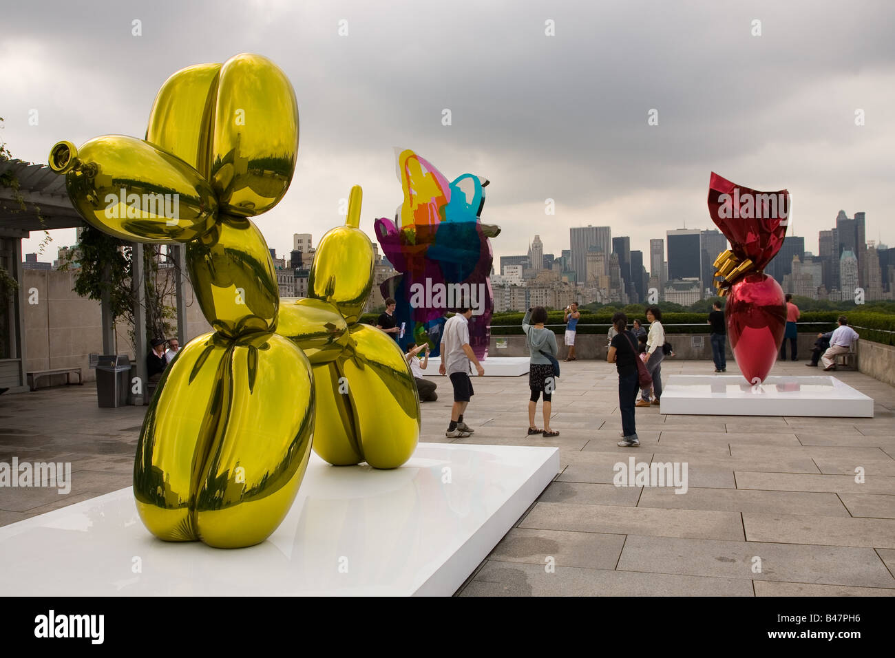 Jeff Koons Sonderausstellung in der Iris und B. Gerald Cantor Roof Garden des Metropolitan Museum of Art, New York, 2008 Stockfoto