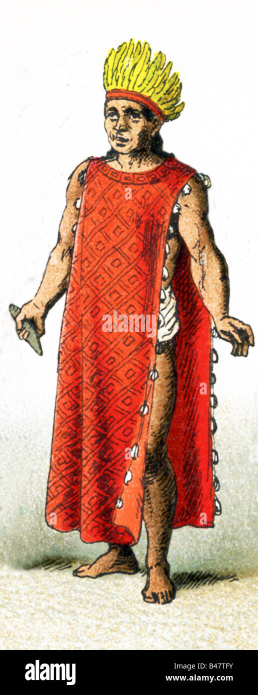 Mexikanische Hohepriester 1500 n. Chr. Stockfoto