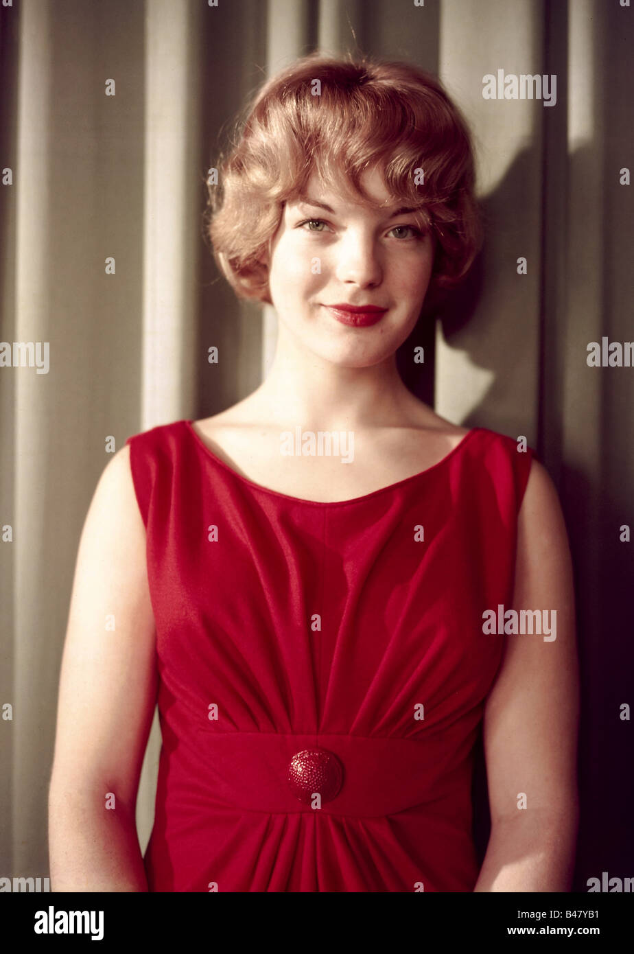 Schneider, Romy, 23.9.1938 - 29.5.1982, deutsche Schauspielerin, halbe Länge, 1950er Jahre, Stockfoto